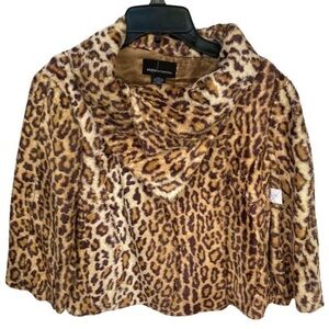 Cheetah Print Cropped Coat